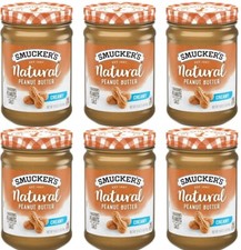 Smucker  s Natural Peanut Butter Creamy, Gluten-free 16 oz, Pack of 6