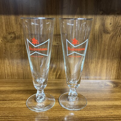 Pair Of Budweiser King Of Beers Drinking Glasses