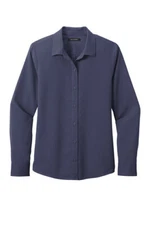Port Authority Women's Long Sleeve Performance Staff Shirt LW401 Navy Size XS