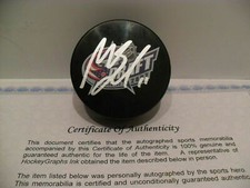 Mikael Backlund Autographed Signed 2007 NHL Draft Puck COA - Calgary Flames