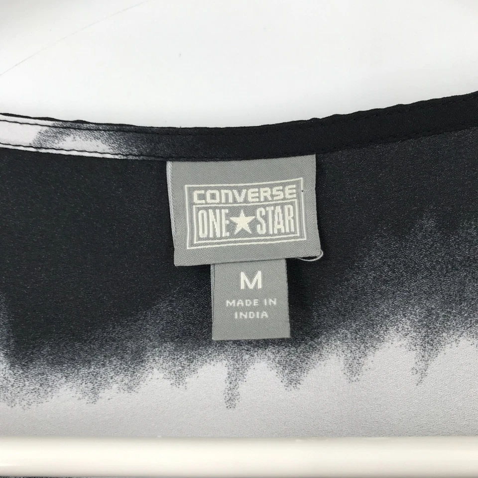 Camisa Converse Mujer Mediana Negra Rayas Manga Dolman Pullover Blusa Prenda para el torso Foto 3 de 4