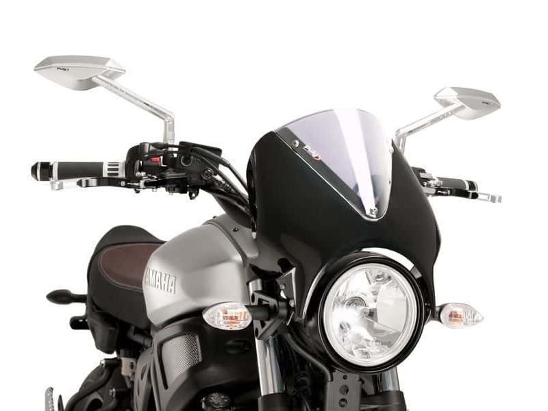 Puig Retrovision Black Semi Fairing And Clear Screen 195mm Yamaha XSR 900 16-21