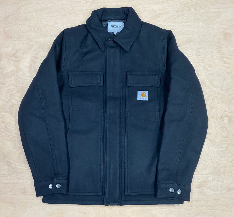 Carhartt Wip Wool Arctic Coat heavyweight 22 oz Jacket Black Carhartt Wip Wool Arctic Coat heavyweight 22 oz Jacket Black