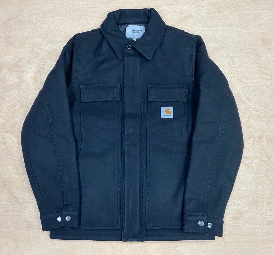 Carhartt Wip Wool Arctic Coat heavyweight 22 oz Jacket Black Chore