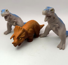 Vintage Playskool Definitely Dinosaurs Lot of 3 T Rex Triceratops