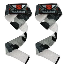 NEOPRENE-PADDED WEIGHT LIFTING STRAPS Bar Wrist Wraps NO-SLIP PAIR SUPPORT
