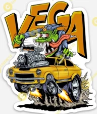 Chevy VEGA STICKER - Chevrolet General Motors GM Vinyl Muscle Rat fink Ratfink