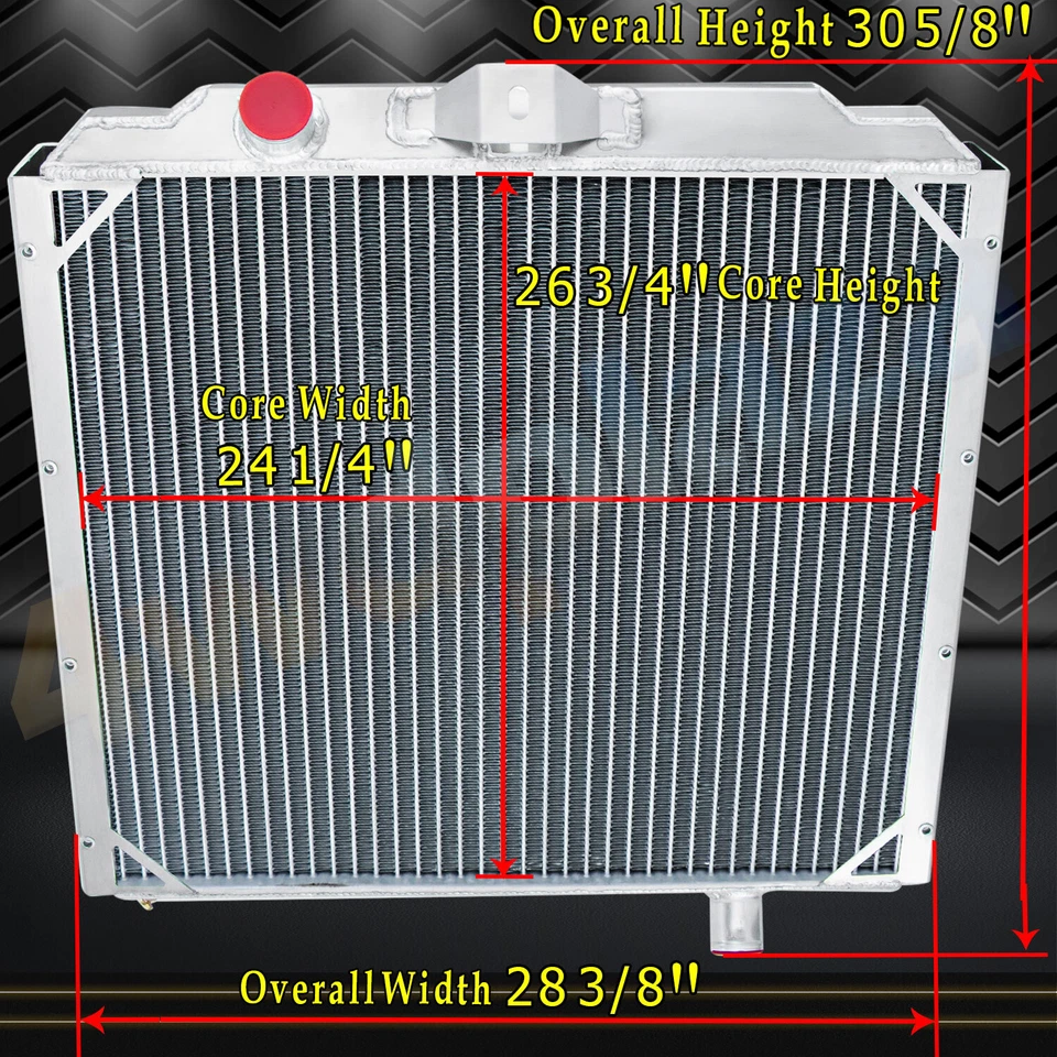 ASI 3 Row Aluminum Radiator For 2002-2004 2006 2003 Hummer H1/AM General Hummer Foto 2 de 4