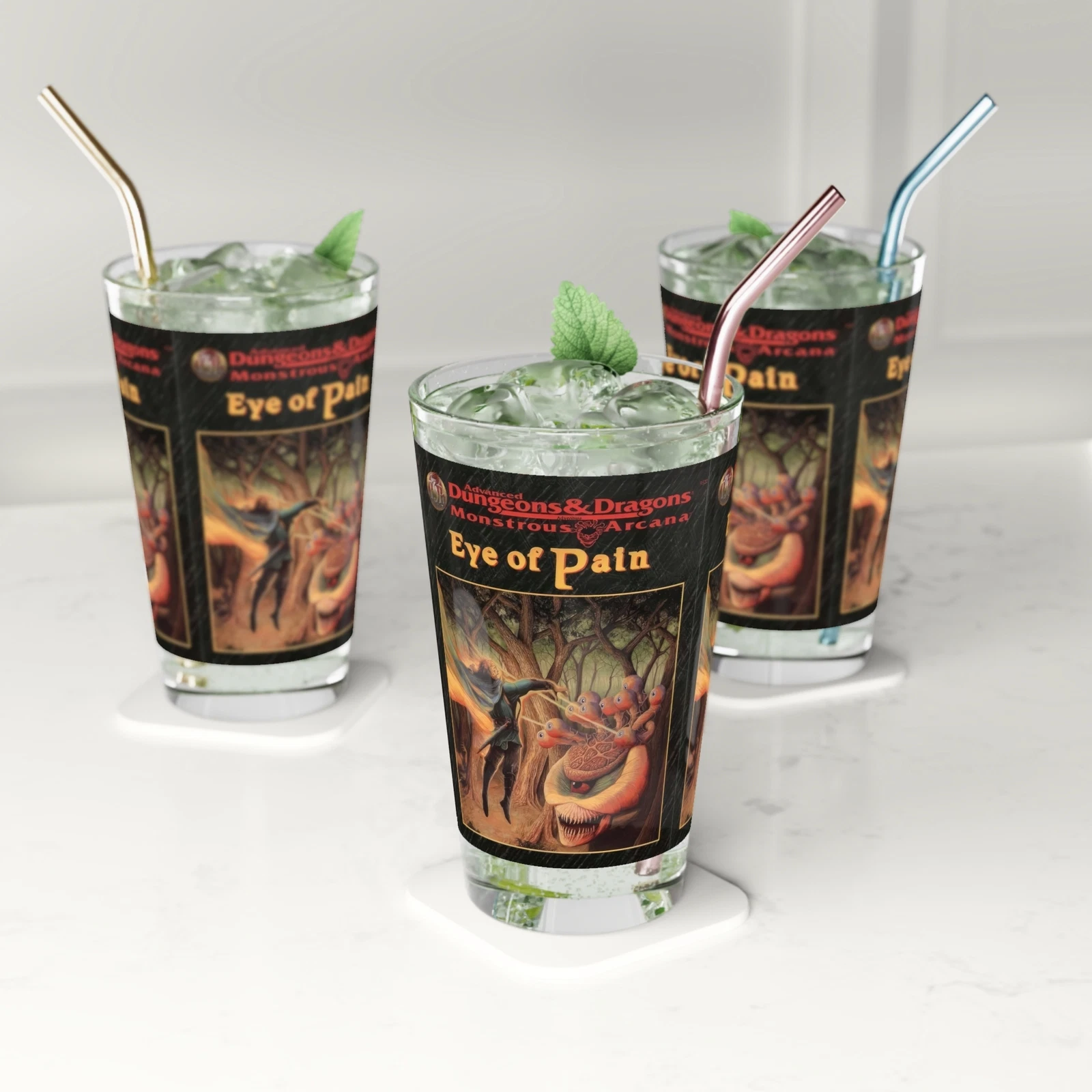 Eye of Pain Pint Glass Dungeons and Dragons Glassware