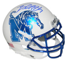 DARRELL HENDERSON JR SIGNED AUTOGRAPHED MEMPHIS TIGERS WHITE MINI HELMET BECKETT