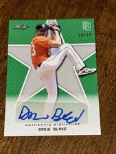 DREW BLAKE 2020 LEAF PERFECT GAME AUTOGRAPH #10/10 OKLAHOMA STATE COWBOYS