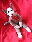 Sock Monkey Kitty Cat Stuffed Animal Doll,  Handmade — photo 4