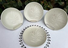 Thomas O’Brien Green SNOW LEAF Salad Plates 8” Set Of Four (4) EUC **READ