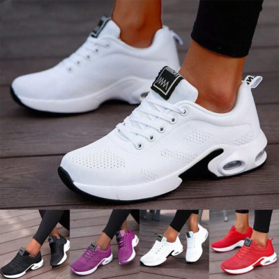 Damen Turnschuhe Laufschuhe Damen Schnürschuhe flach bequem Gym Fitness Sport Größe