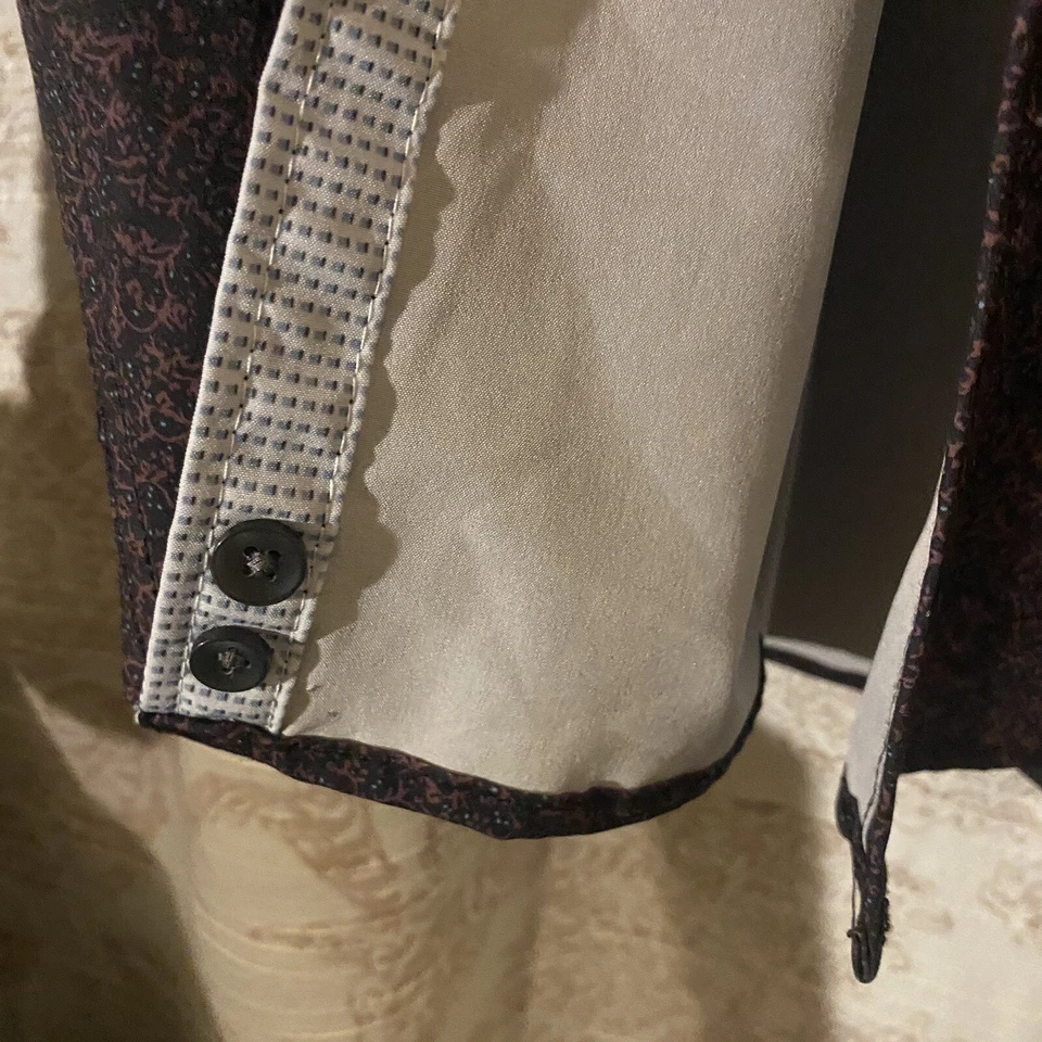 Camisa de club para hombre Kenneth Cole New York Slim Fit elástica puño abatible XL extra grande Foto 3 de 4