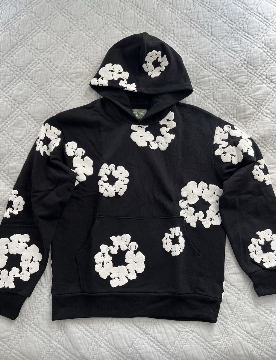 イチ押しアイテム【DENIM TEARS】THE COTTON WREATH SWEATSHIRT Denim Tears The Cotton Wreath Hooded Sweatshirt Black (small