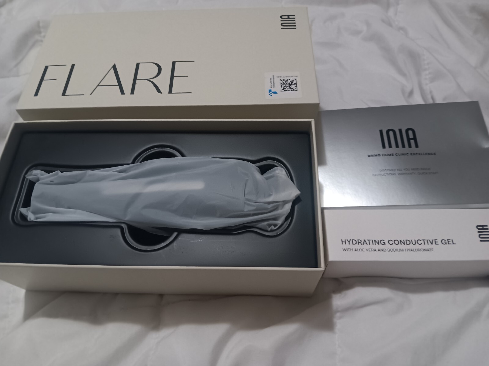 inia micro-current facial device 3-in-1 facial massager red light therapy for...