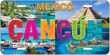 Cancun Mexico Paradise Aluminum Novelty License Plate Auto ATV Bike Wall Sign