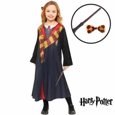 Hermine Granger Deluxe Kostüm für Kinder 4-12 Jahre mit Zauberstab Harry Potter