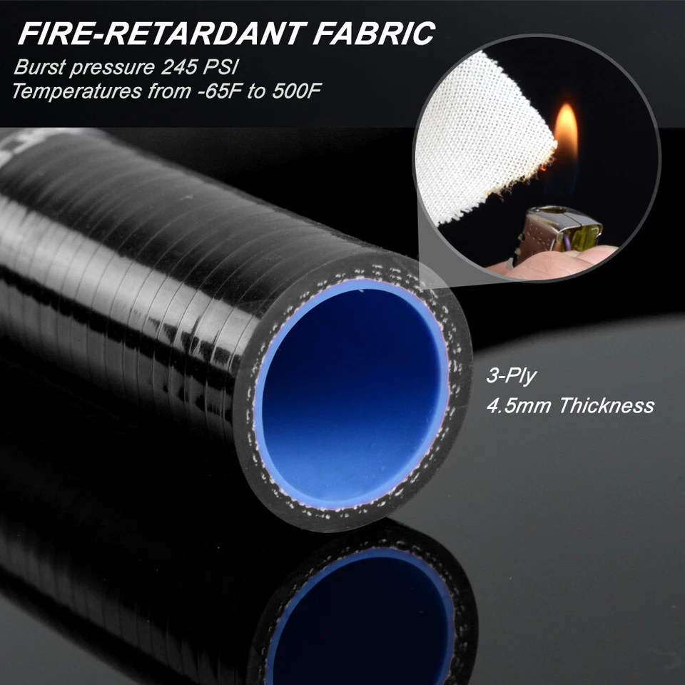 2Pcs Silicone Radiator Coolant Hose Fit For 1968-1973 Dodge Charger/Coronet - Image 3 of 4