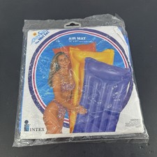 Intex The Wet Set Yellow Inflatable 1994 Pool Float Lounger 72"x 27" New NOS