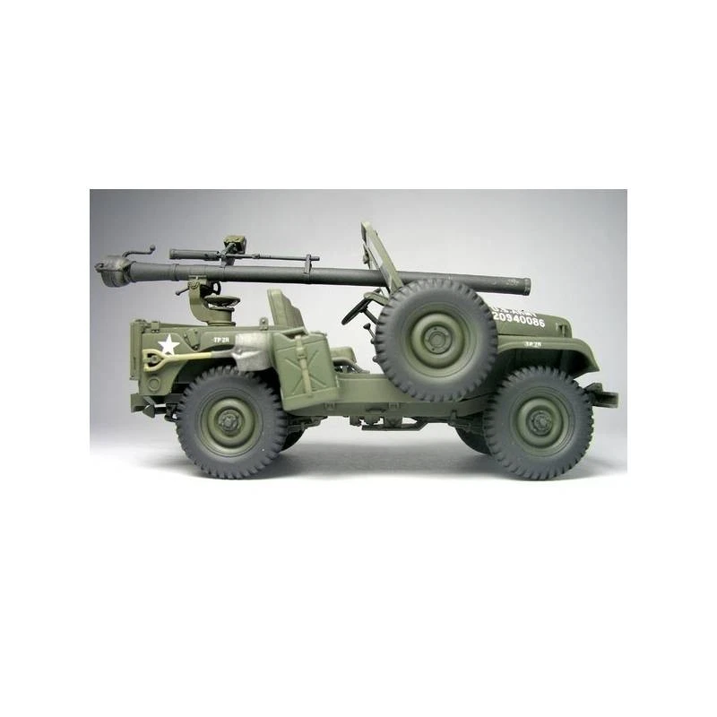 Modellino US M38a1c 4x4 1/4-ton Military Jeep Con M40a1 106mm Recoiless Rifle A - Immagine 2 di 3
