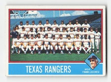 1976 Topps #172 Texas Rangers / Frank Lucchesi TC, MGR, CL