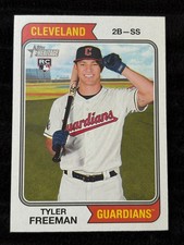 Tyler Freeman Rookie Card Cleveland Guardians 2023 Topps Heritage #319 RC 2B-SS