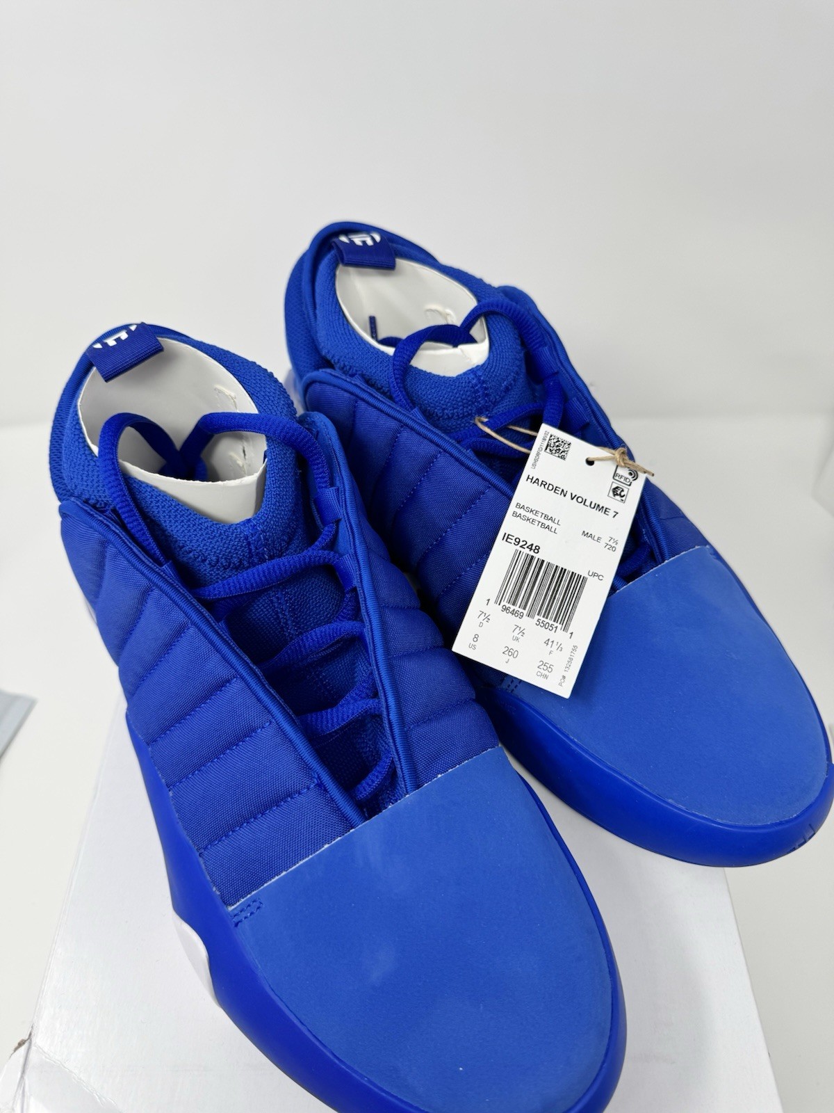 Adidas Harden Vol. Baloncesto 7 Hombre Talla 8 Azul Real Raro •• NUEVO EN CAJA ••