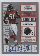 2010 Playoff Contenders Sean Weatherspoon #187 Auto fm1
