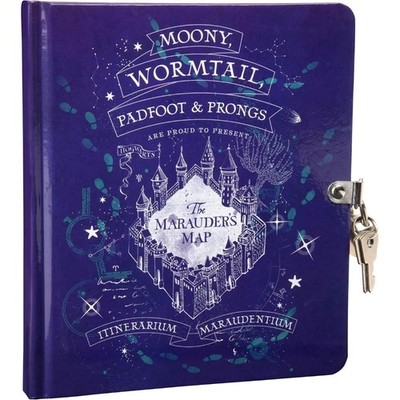 Harry Potter Marauder's Map Diary for Kids Lock & Key Journal Notebook w/ 216