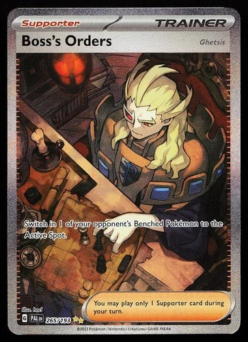 Boss's Orders (Ghetsis) 265/193 Holo Paldea Evolved Pokemon Card