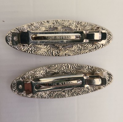 Vintage 1928 Brand Metal Hair Clip Barrette Made In France 