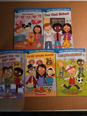 Lot of 5 First-Grade Friends Forever Books - Our Cool School, Our Funny Valentin