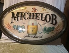 Insegna Pubblicitaria Birra Michelob Vintage | Ottima per Bar/Grotta Uomo! | 23 pollici x 15 pollici