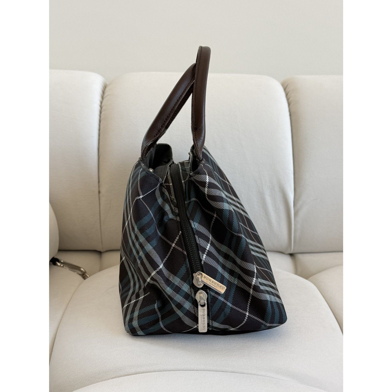 Burberry Blue Label Canvas and Leather Top-Handle Bag | eBay