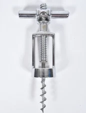 Vtg Heavy Irvinware Fly Nut Chrome Corkscrew Wine Bottle Opener Made in Italy