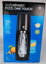 SodaStream Fizzi One Touch Sparkling Water Maker *BUTTON PUSHED IN* Works Fine