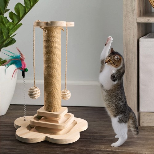 Tall Cat Scratching Post Cats Tree Scratcher Kitten Scratch Post Play Track Ball