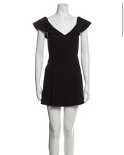 Alice + Olivia V Neck Black Romper