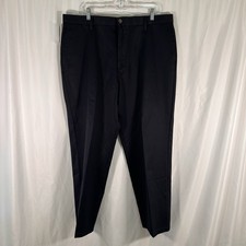 New Dockers Pants Men's 38x29 Navy Blue Signature Khaki Relaxed Fit Flat Front