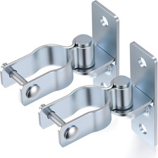 2 Pack 1-3/8 Inch Wall Mount Gate Hinge, Heavy Duty Wall Mount Gate Hinges Kit,