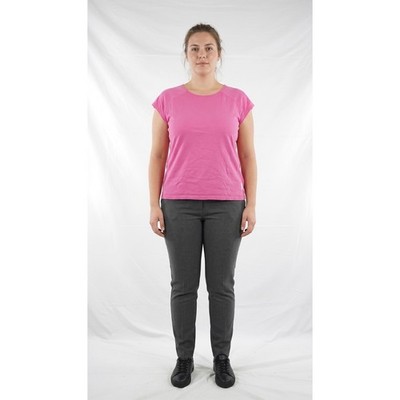 Sisley Shirt T-Shirt Oberteil Damen Rosa Baumwolle Kurzarm L Shirt Jersey