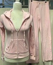 Juicy Couture Velour Zip Up Hoodie XSP Unbranded High Rise Pants 30 x 31 SP