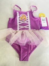 Disney Tangled Rapunzel Tutu One Piece Swimsuit Swimwear Girls Size 3T