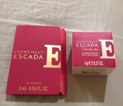 Especially ESCADA Delicate Notes Shimmer Powder & Eau De Parfum Vial Sample 