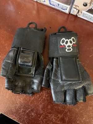 Triple 8 Hired Hands Fully Padded Gloves Wrist Guards Skate Protection - Medium