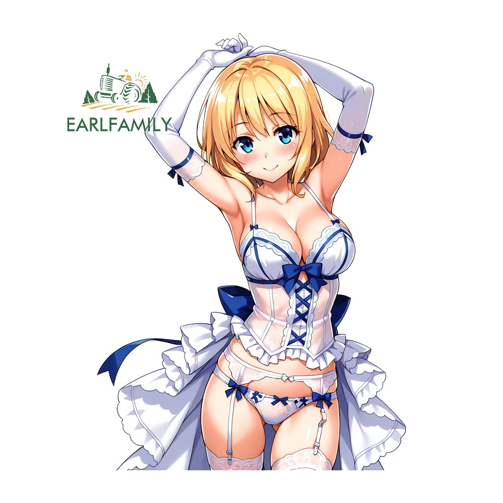 EARLFAMILY 5.1'' Lace Bikini Girl Car Sticker Sexy Chest Host Accessories Decal thumbnail 3