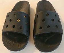 Crocs Classic Slides Black Sandals Unisex Men's Size 8 Women's Size 10
