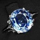 Pristine Cornflower Blue Sapphire 3.80Ct 925 Sterling Silver White Gold Rings